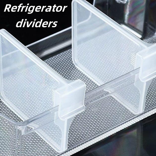 Product Introduction of Refrigerator dividers multifunctional storage and organisation dividers snap-on refrigerator compartment clips adjustable multi Divider Clip Boxes Organiser 0
