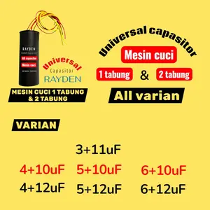 kapasitor mesin cuci 2 tabung universal CBB60 450VAC 50/60Hz kapasitor mesin cuci 2 tabung CBB60 450VAC 50/60Hz ready stok
