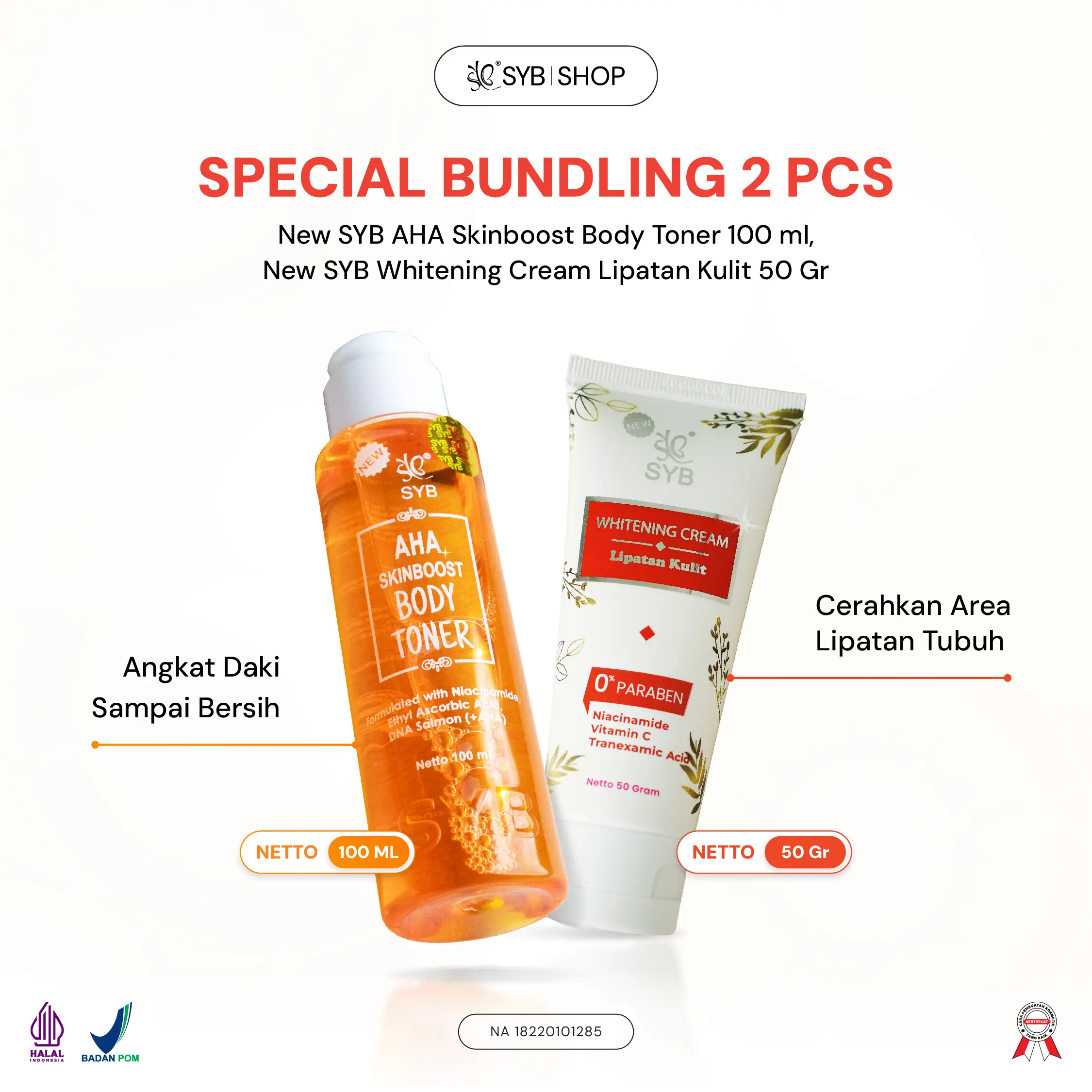 BUNDLING TONER AHA + KRIM LIPATAN