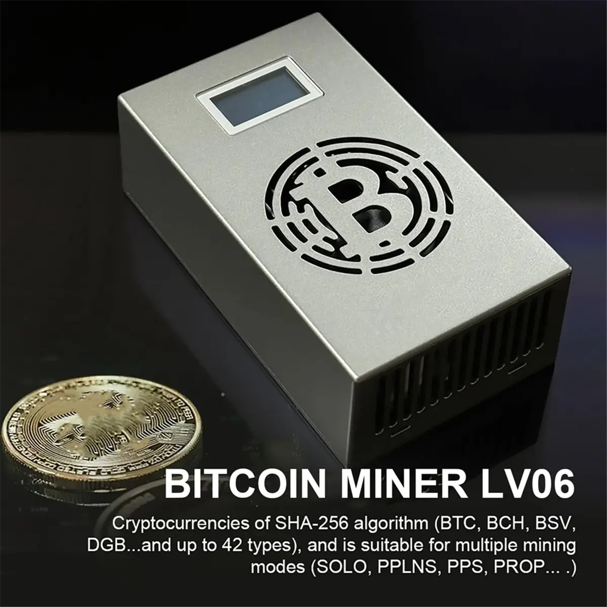 Hot Sale Bitcoin Lucky Miner LV06 Silent Miner Machine BTC Miner 500GH/S Hashrate Crypto Mining Machine Lottery Miner UK Plug