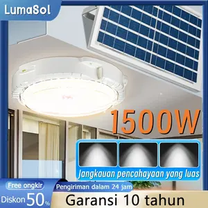 【COD】1500W Solar Ceiling Lampu Indoor Lampu Plafon Minimalis Rumah Lampu Tenaga Surya Dalam Outdoor Solar Light