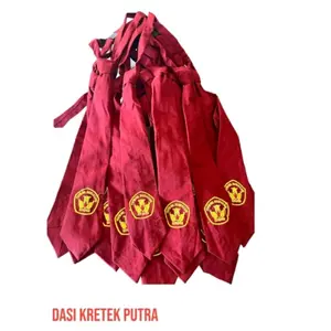 Dasi Sekolah SD MERAH PUTRA&PUTRI BORDIR Model PEREKAT Dasi