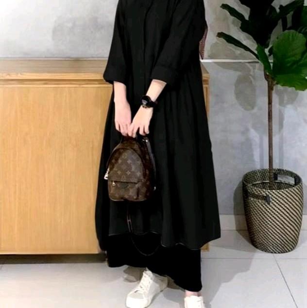ATASAN WANITA LONG TUNIK  Muslim FFA SERIES BAHAN RAYON TWILL PREMIUM  Tebal DAN  Lembut   size S, M, L, XL, XXL 8