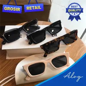 PL-H004 Kacamata Hitam Pria Wanita Sunglasses INS Fashion Eyewear Black High Quality Import Bubblewrap Kotak Best Service Anti Radiasi Kacamata Fashionable & Transparan