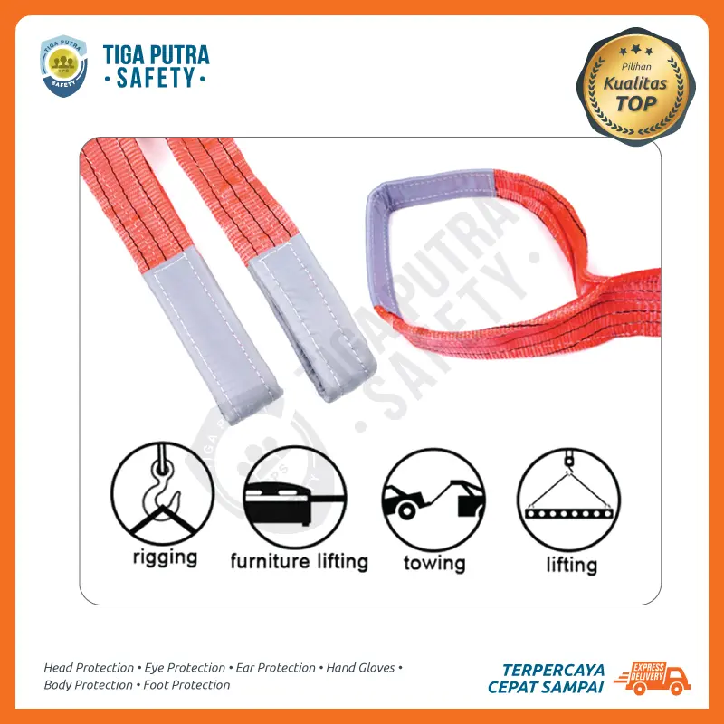 Webbing Sling Belt 5 Ton x 2 Meter / Sabuk Tali Angkat Barang Gosave 2