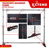 Gambar Stand Standing Display Jumbo Banner Backdrop Background Pipa Telescopic Cross Bar Indoor Spanduk Printing Baliho Backwall Outdoor Portable Adjustable 260 330 cm Extend BT-2626 BT-3333 8 10 feet Besi Clip - BT-2626 dari Foyu Photo Kota Administrasi Jakarta Selatan 4 Tokopedia