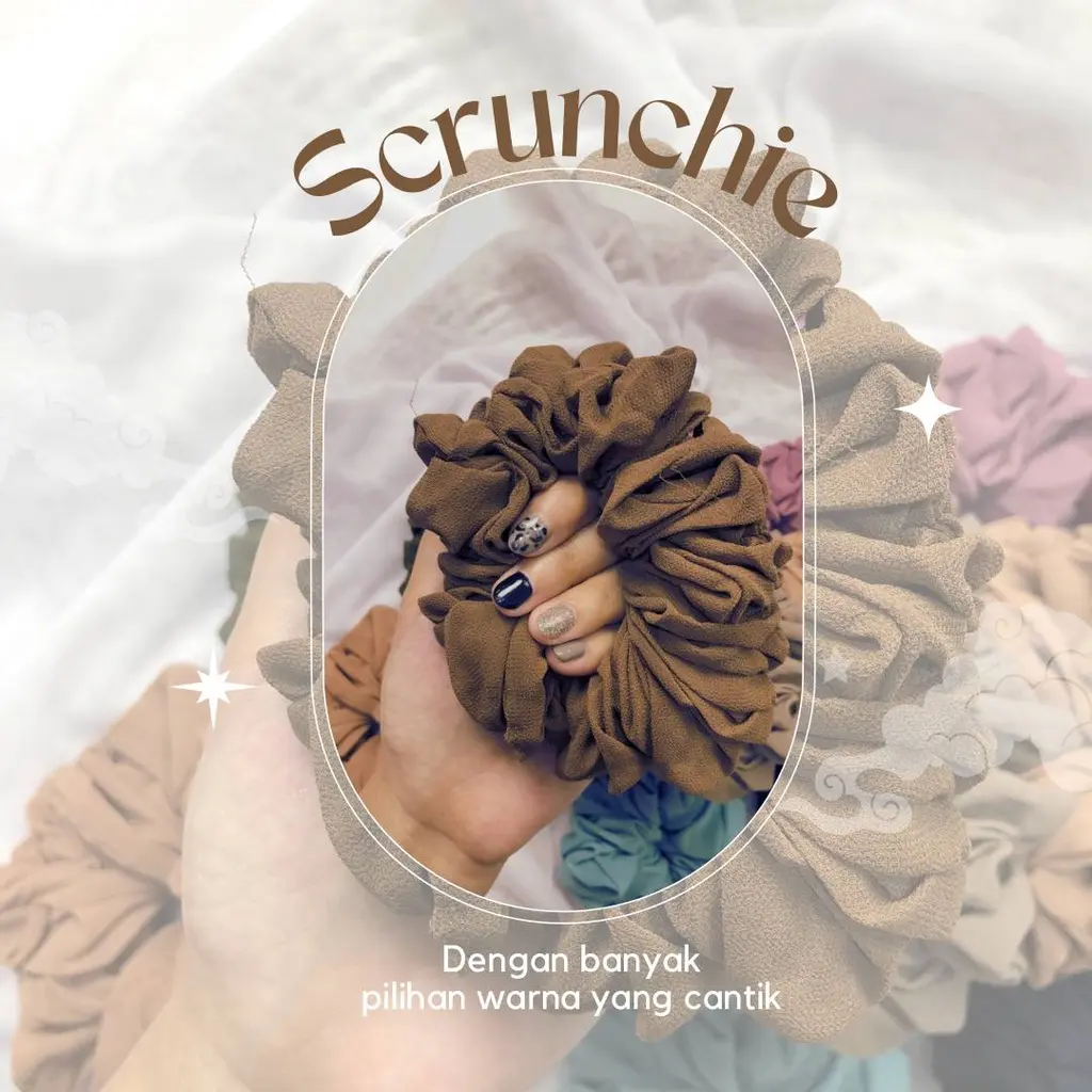 SCHRUNCHIE Medium Ikat Rambut Anti Pusing Cepol Hijab