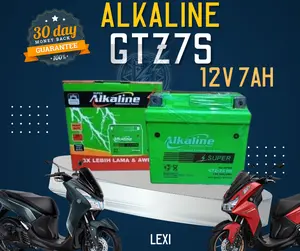 Aki Motor PCX NMAX SCOOPY ISS GTZ7S, Aki Kering Bergaransi, Merk :ALKALINE GTZ-7S MF