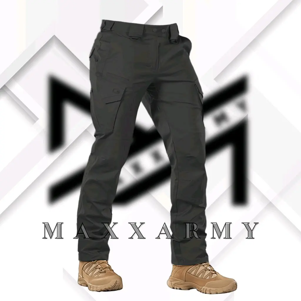 Celana Cargo Panjang Tactical Model Terbaru Katun Tebal Stretch Army Waist Pendek Casual Formal Nyaman Santai Hitam Kantor Low Kain