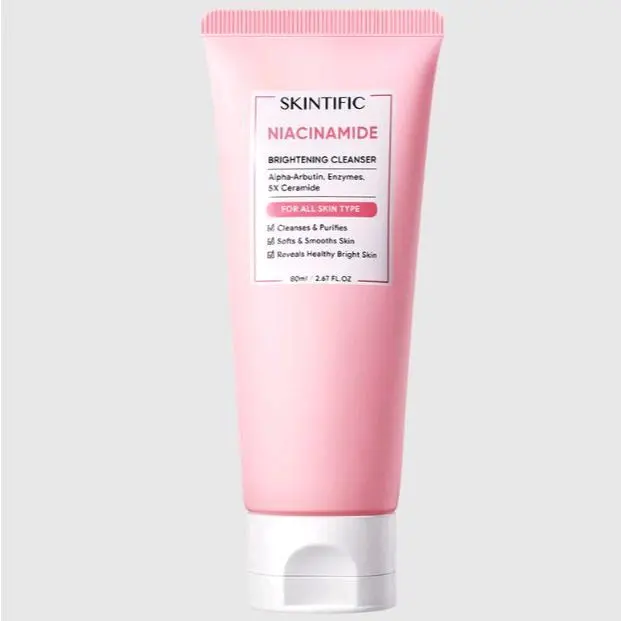 SKINTIFIC NIACINAMIDE BRIGHTENING CLEANSER 80ml mencerahkan 4