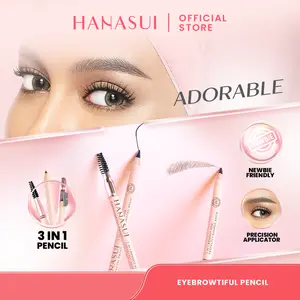 HANASUI Eyebrowtiful Pencil - 3 In 1 Eyebrow Pencil Waterproof 3 Varian Longlasting and Natural Look