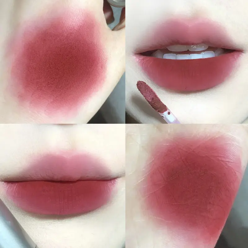 DIXI Tabung perak kecil glasir bibir beludru matte pemutih bibir gadis lumpur riasan baru serbaguna alami tint lip cream lipgloss 2