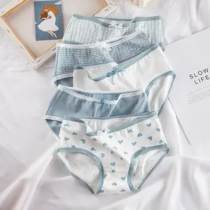 12Pcs CD Celana Dalam Wanita CS011 Motif Katun Spandex Pendek Nyaman