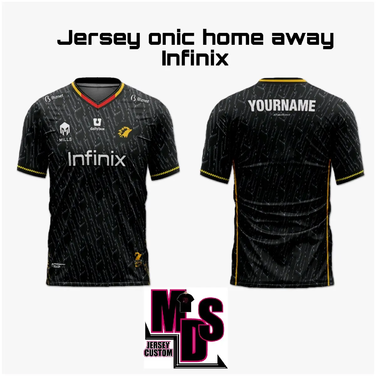 JERSEY ONIC HOME AWAY INFINIX FULL PRINTING FREE NICKNAME