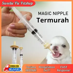 [cod/instan] sweetiepie KUMIL pipet spuit magic miracle Nipple Suntikan Dot Pentil untuk Anak Hewan Kucing Anjing Kelinci Spuit Hewan Alat Bantu Makan Minum Hewan Bahan Silik