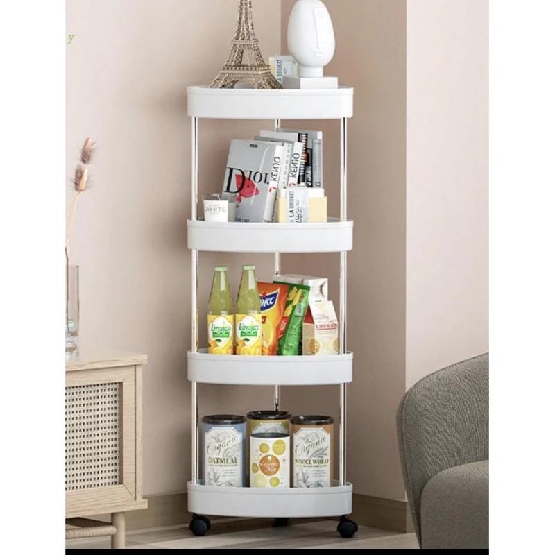 Kệ Góc Tam Giác Nhà Tắm Nhà Vệ Sinh Cao Cấp Đa Năng 3- 4 Tầng Khung Kim Loại Kệ Nhà Vệ Sinh Để Góc Tường Có Bánh Xe