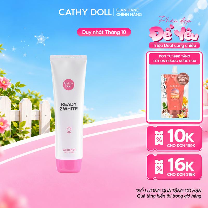Sữa Dưỡng Thể Giúp Làm Sáng Da Cathy Doll Ready 2 White Whitener Body Lotion 150 ml