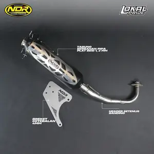 NDR RACING PREMIUM - KNALPOT STANDAR RACING PREMIUM TYPE VORTEX UP SERIES BREKET TERPISAH FULLSET FULL SYSTEM PNP ALL MOTOR MATIC