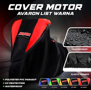 AVARON Sarung Motor Cover Penutup Motor BEAT, VARIO 125, VARIO 160, SCOOPY, PCX, NMAX, AEROX, MIO, FAZZIO, NEX, SUPRA X, REVO, SONIC, JUPITER, MX KING, CBR, R15, GSX, VIXION, NINJA Anti Air Waterproof / Pelindung Body Cover Motor Karet Motorcycle