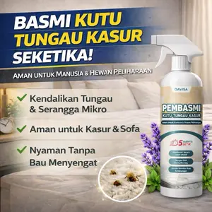 Pembasmi Kutu Kasur Spray Anti Tungau Sofa Ampuh Basmi Kutu Busuk Kutu Loncat dan Serangga Rumah Tahan Lama