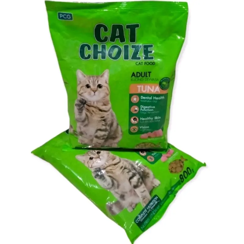 Paket Hemat 2 Pcs Makanan Kucing Dry Food Cat Choize Adult Kemasan Freshpack 800 Gr Tuna dan Salmon Flavor 1