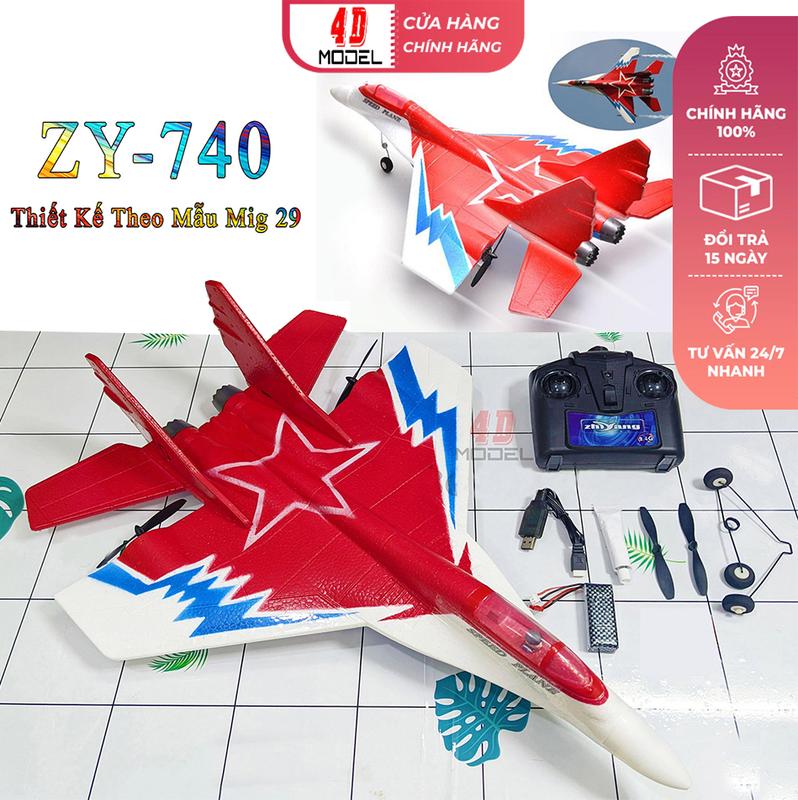 MÁY BAY ĐIỀU KHIỂN Zy740 2 KÊNH. KIT xốp dẻo EPP 60*44*20cm. Pin 2S-850mAh bay 15-20 phút. Bay xa 500m Điều khiển từ xa