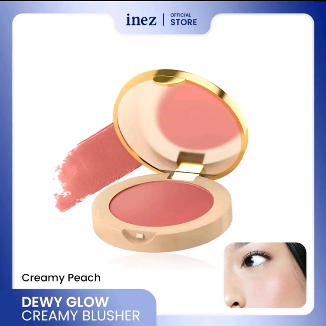 Inez Dewy glow creamy blusher/blush on creamy/Blush on Basah  Wajah Pewarna