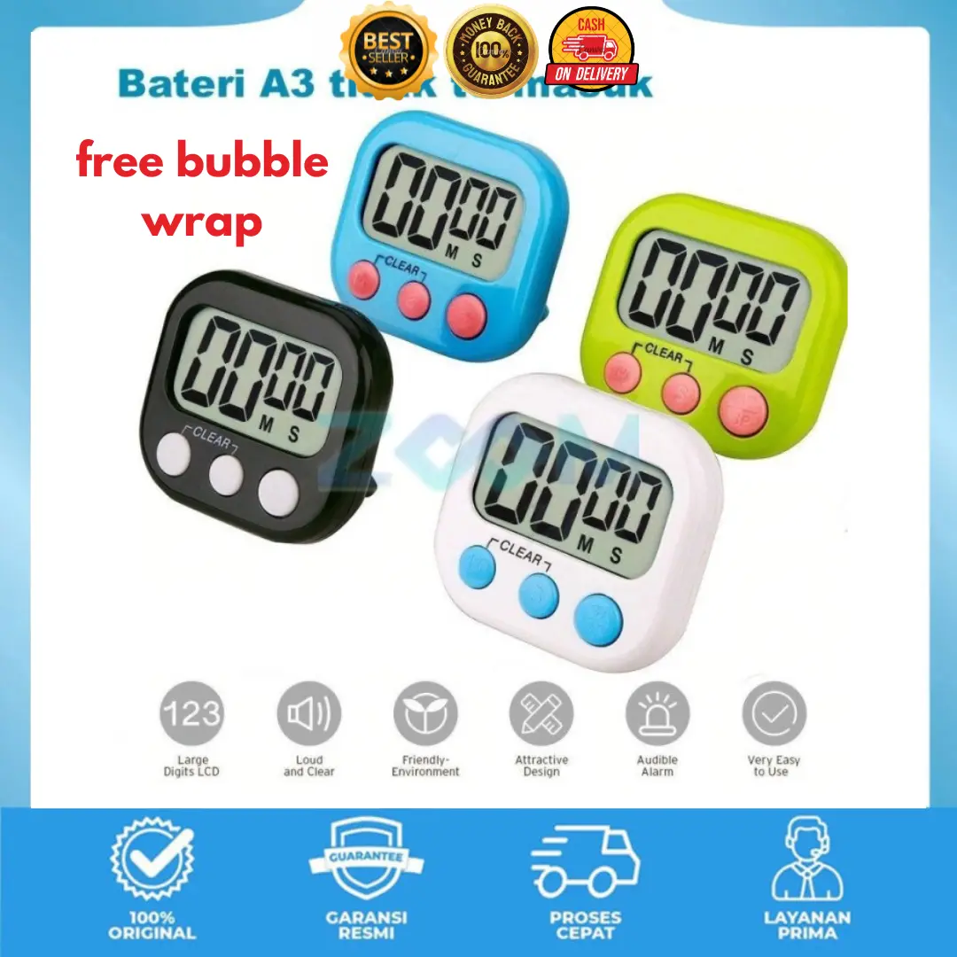 [ZT] Digital Timer Kitchen Mini LCD Alarm Timer Masak Dapur Clock Stopwatch Kitchenware
