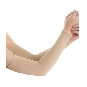 Isi 2 Pasang Manset Tangan Warna Cream Panjang Hand Sock Warna Kulit Ukuran Dewasa Muslimah untuk Pengguna Dewasa Wanita Handsock