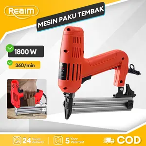REAIM Electric Nailer F30 - Mesin Paku Tembak Listrik 1800W [Staples 15-50mm]Cocok untuk Mebel, Dekorasi & Konstruksi
