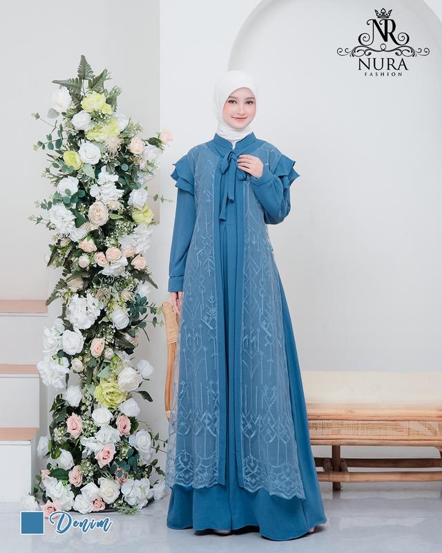 Gamis Brukat Kondangan Terbaru 2025 | Crinkle Premium | Busui | Gaun Pesta elegan Brokat Cantik 2
