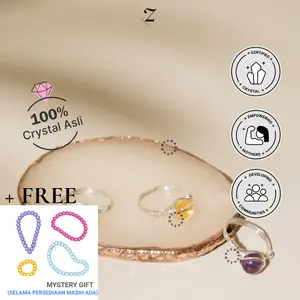 Zupazupazuu - Wire Ring Kawat Crystal Stone Rose Quartz Amethyst - Rose Quartz Memulihkan Hubungan Percintaan Part 1