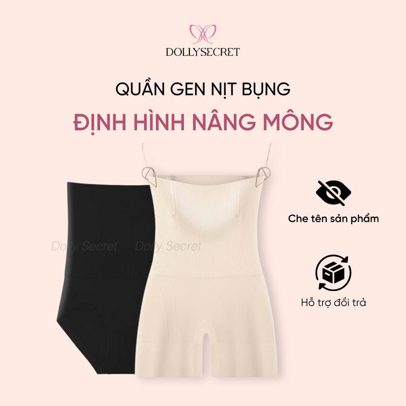 [BH 1 ĐỔI 1] Quần Gen Bụng DOLLY SECRET Cạp Cao Nâng V3 Siết Eo Chất Thun Cao Cấp Q08 Nữ