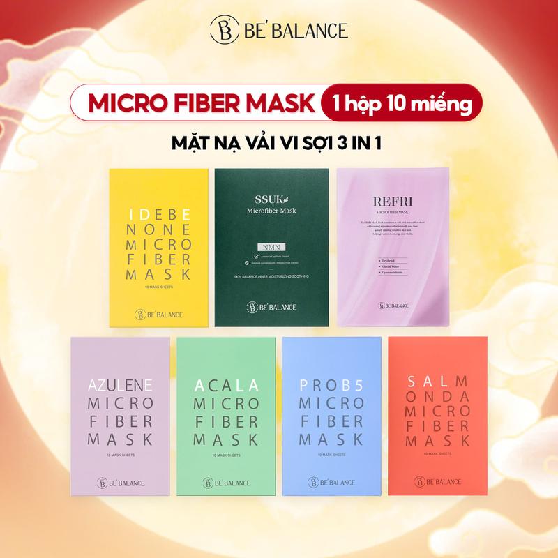 [SUPER DEAL] Mặt Nạ Vải Vi Sợi Be'Balance MICRO FIBER MASK 3in1 giúp Làm Đẹp Da 10 Miếng/Hộp