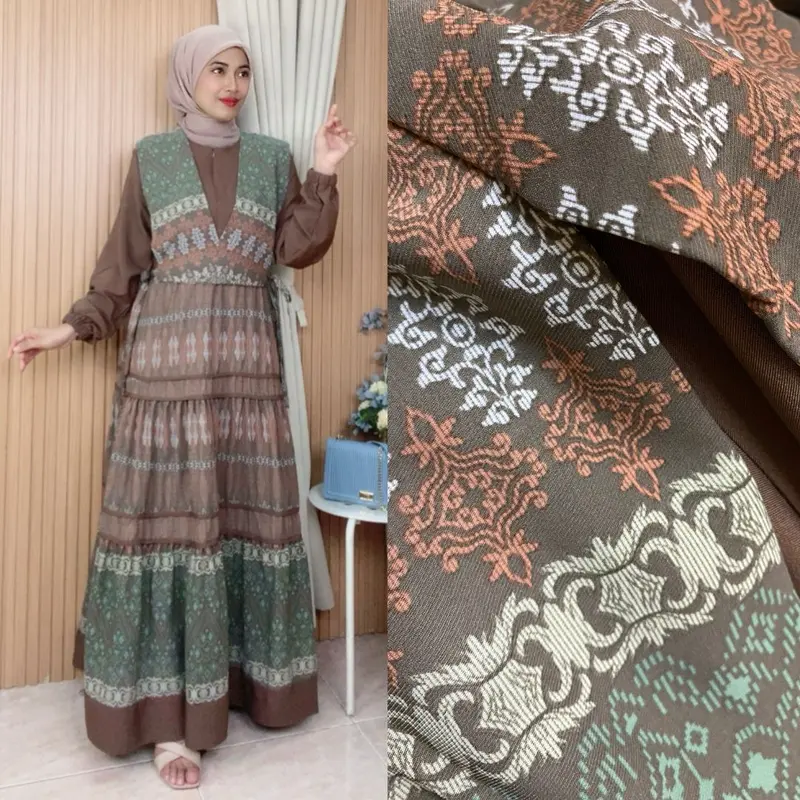 Joley Cloth - Khalila Dress Lionel Richie Outfit Simple Mewah  Kekinian Allsize Busui Gamis Pesta Muslim Wanita Lembut Wudhu Katun Panjang Motif Maxi Crinkle Casual Kondangan 7