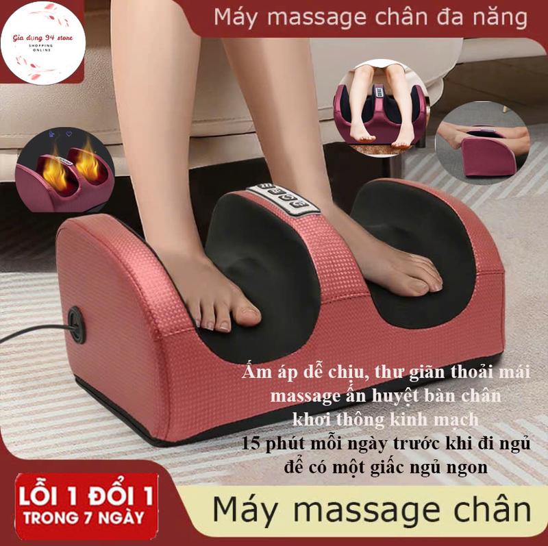 Máy massage chân - Quà tặng ý ngĩa dành cho người thân, Máy mát xa toàn chân bi kết hợp chườm nóng VO BÓP LÒNG BÀN CHÂN CẲNG CHÂN giúp tuần hoàn máu giúp thư giãn giảm căng thẳng mệt mỏi chân tay BẢO HÀNH 12 THÁNG