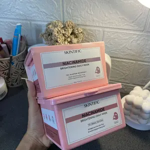 Skintific Niacinamide Brightening Daily Mask 30pcs Mencerahkan & Menghaluskan Kulit Seketika Dengan Niacinamide TXA & Rice Extract