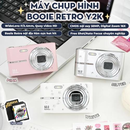 DEAL TRI ÂN GA 60 - Máy Ảnh Kĩ Thuật Số Digital Booie Retro Y2K Korea Camera - Quay, Chụp 50MP