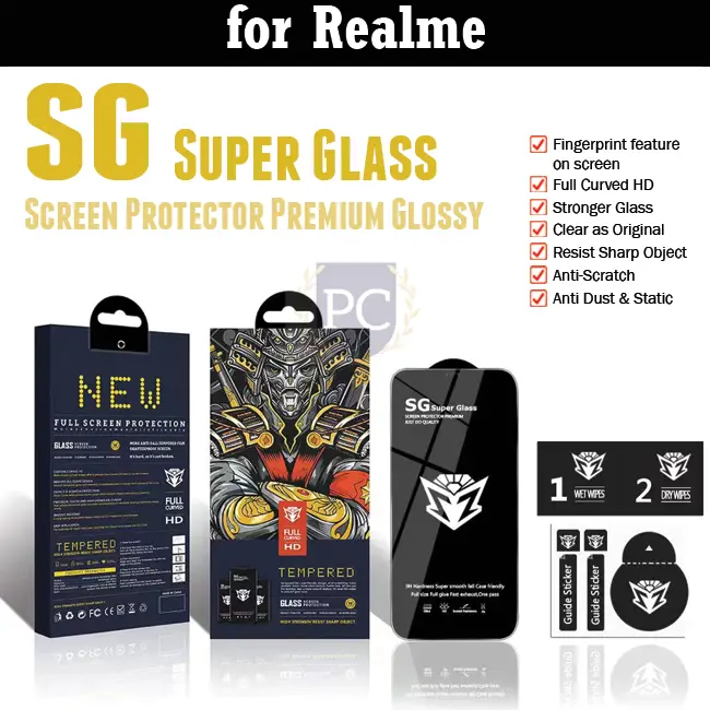 (SG) Super Glass Screen Protector for Realme 13 12 Pro GT Master C75 C63 C51s C51 C53 10 GT 2 Pro GT Neo 3T 3 3i 2 10 9i 9 8i 8 Pro C55 C33 C21Y C25Y C25 C25s C30 C35 C20 C11 C21 C31 X Narzo 50A 50i 20 30A 5 C12 C15 C3 C1 3 5 5i 5s 6 6i 6s 7 7i C17