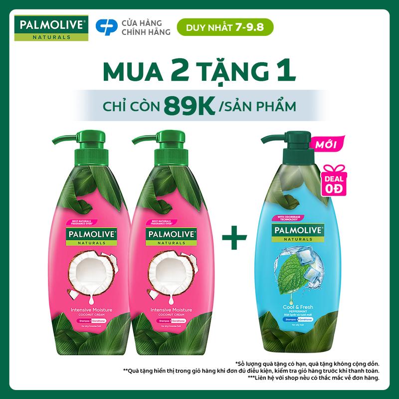 [Duy nhất 7-9.8] Bộ 2 dầu gội Palmolive Naturals chiết xuất thiên nhiên Chăm Sóc Tóc và Dưỡng Tóc bồng bềnh 600ML x2 phù hợp cho Nữ và Nam