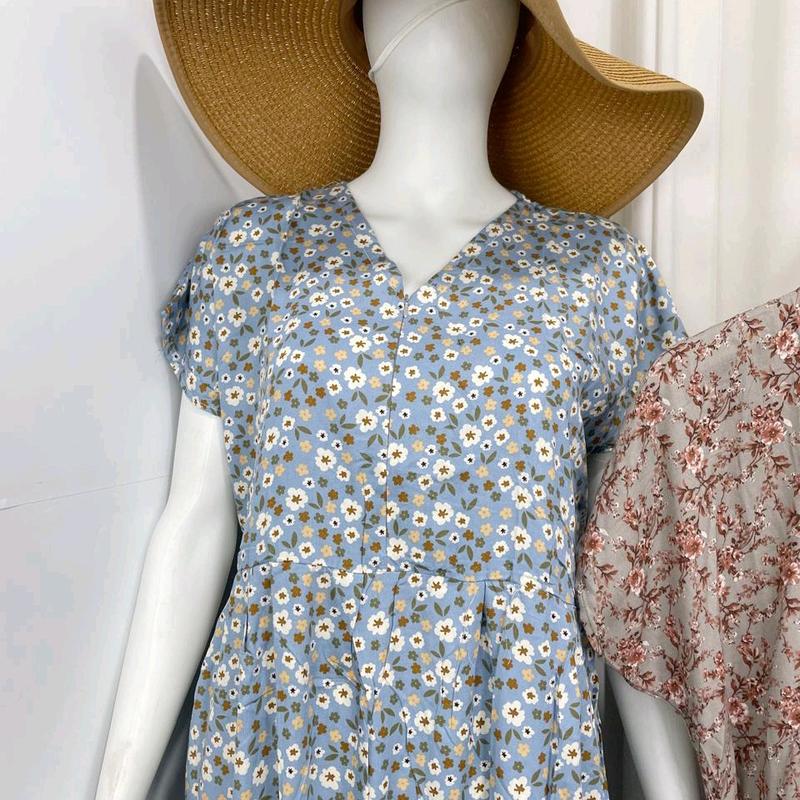 Dress RUFFEL Daster Bahan Rayon Premium Grade A FULL OBRAS DOBEL JAHITAN  Tangan Pertama Konveksi Sendiri 6
