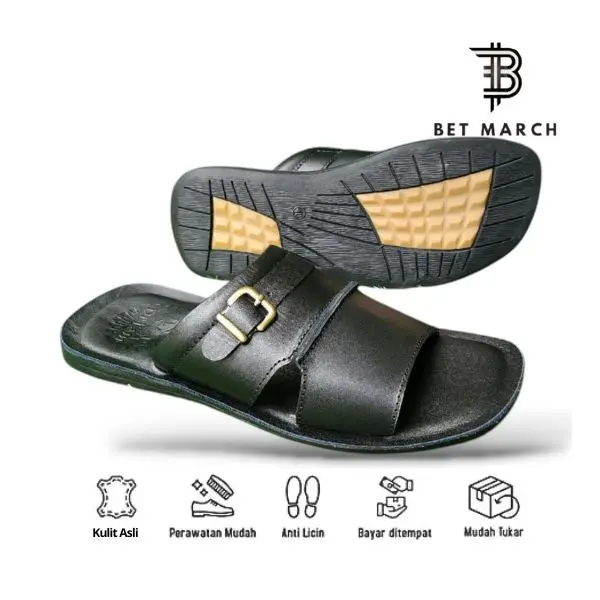 Sandal Kulit Pria dewasa | Sandal kokop terbaru | Sandal pria kulit asli 100% | sandal kulit | Sendal kekinian |  sandal kulit Kasual 2