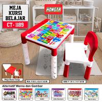 Gambar AKAKO - Meja belajar anak + Kursi (1 set) CT 1189  100% BAHAN ORIGINAL PLASTIK dari AKAKOOFFICIALSHOP Kota Tangerang 3 Tokopedia