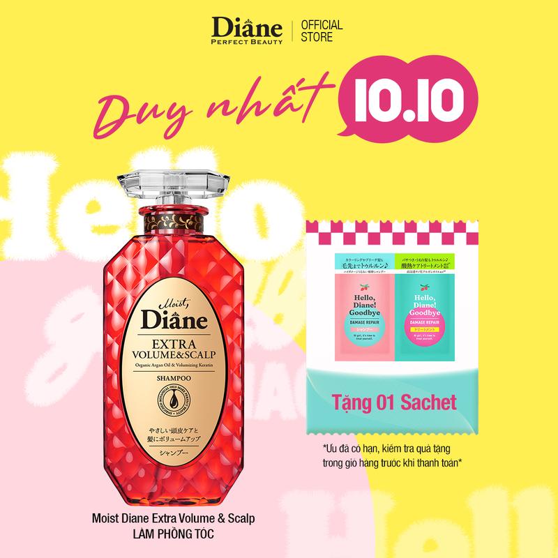 Dầu gội đầu làm phồng tóc dành cho tóc mỏng thưa tóc xẹp Moist Diane Extra Volume & Scalp 450ml Chăm Sóc Tóc Dưỡng Tóc 450ml