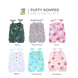 BONBINZOO - Puffy Romper Bayi Perempuan Playsuit  Sweet Blossom Usia 0 - 3 Tahun