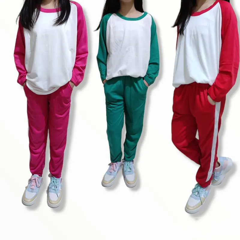 setelan olahraga untuk anak usia 2-12 tahun Baju Celana Seragam Outdoor 0
