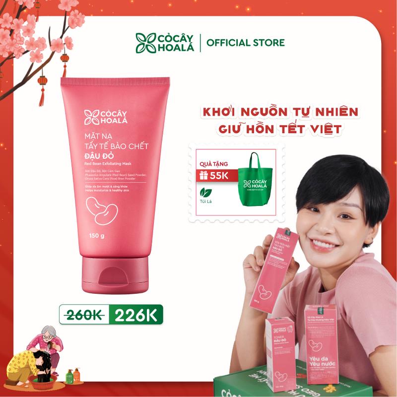 Tẩy Da Chết Tẩy Tế Bào Chết Đậu Đỏ 2in1 Cỏ Cây Hoa Lá 150g Mặt Nạ Tẩy Tế Bào Chết Dưỡng Da Cấp Ẩm Tẩy Da Chết Skincare