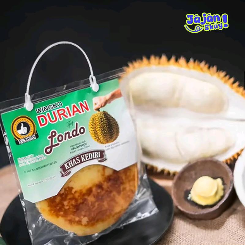 Wingko Tjap LONDO Rasa Durian + Butter - Kue Basah Khas Kediri = Bahan, Kelapa, Gula, Empuk Mentega Snack food Camilan 3