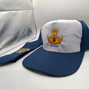1 paket Topi SMP biru putih sama dasi smp SD