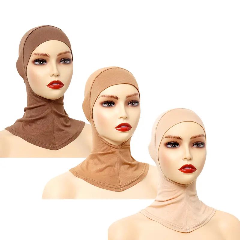 Lightweight Fashion Women Solid Corlour Head Scarf Muslim Stretch Breathable and cool Sports Scarves Sets Scarfs
